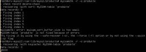 MySQL: myisamchk safe recover